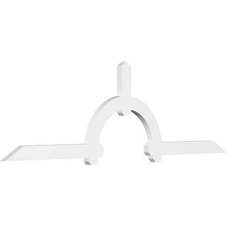 Ekena Millwork Ericson Architectural Grade PVC Gable Bracket, 96"W x 28"H x 2"D x 4"F, 7/12 Pitch GBP096X28X0204ERI00